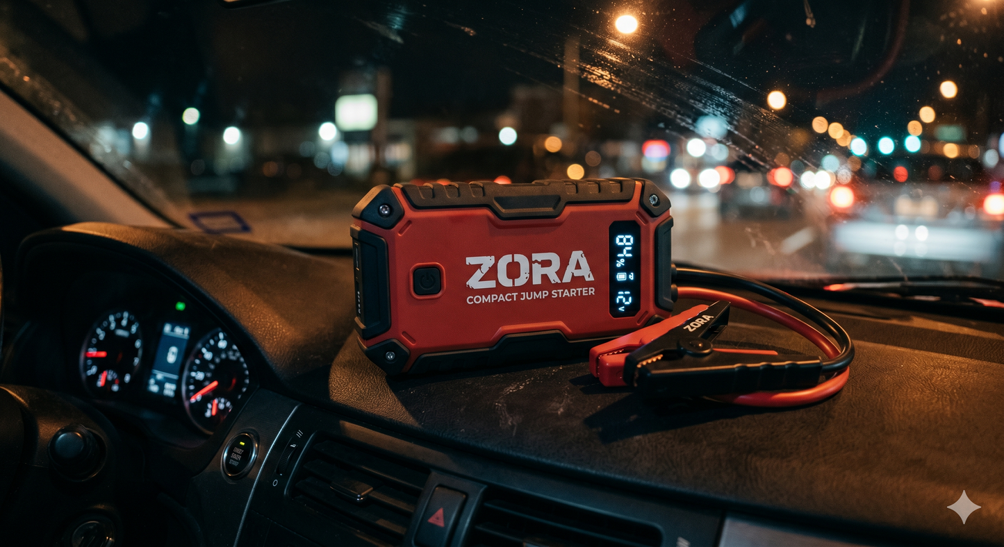 ZORA Pro 5-in-1 Emergency Jump Starter & Power Bank (28,000mAh / 800A)